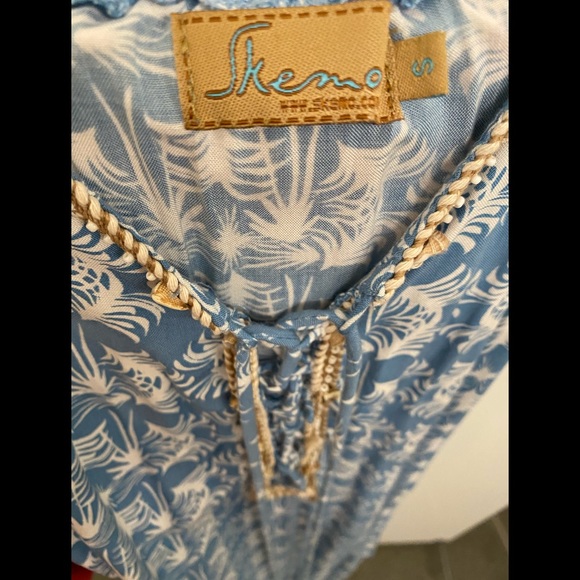 Skemo blue and white boho maxi dress - Picture 2 of 6